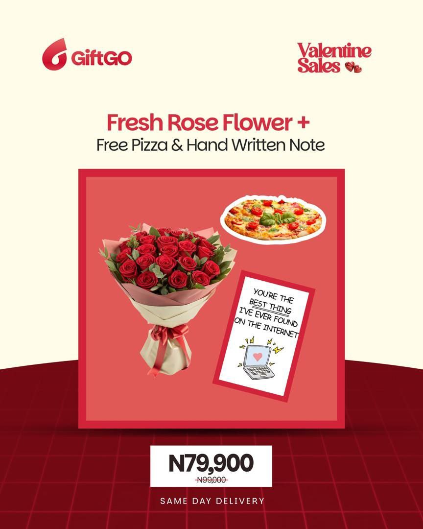 Premuim package - Fresh flower, Pizza and Free Note ( Same Day Delivery Usa & Canada )