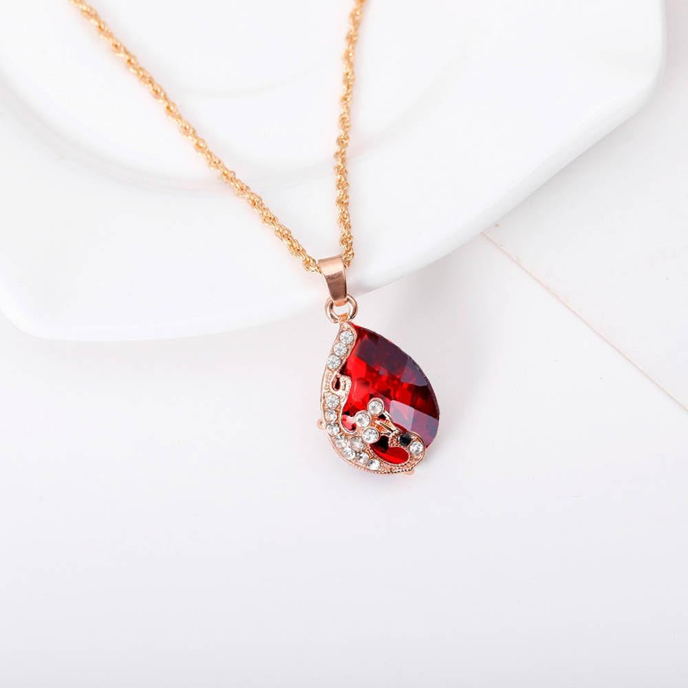Teardrop Crystal Jewelry Set (Red) ( Usa Express )
