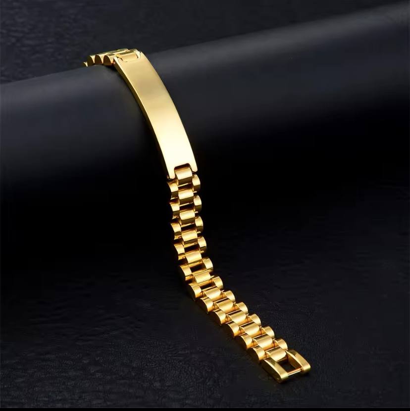Customized Text Men Stainless Steel Bracelet ( Standard Delivery )