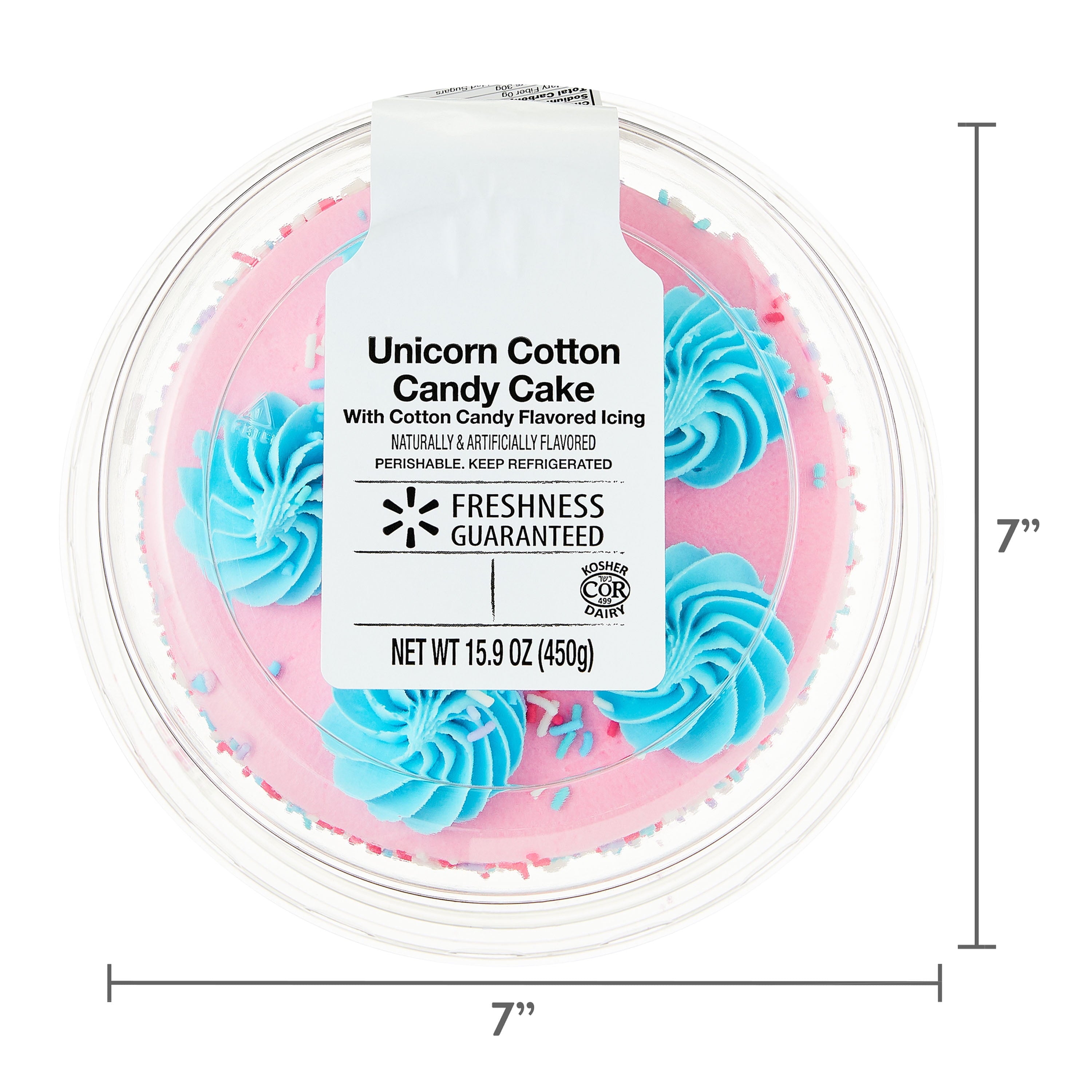 5" Unicorn Cotton Candy Cake ( Same Day Delivery Usa )