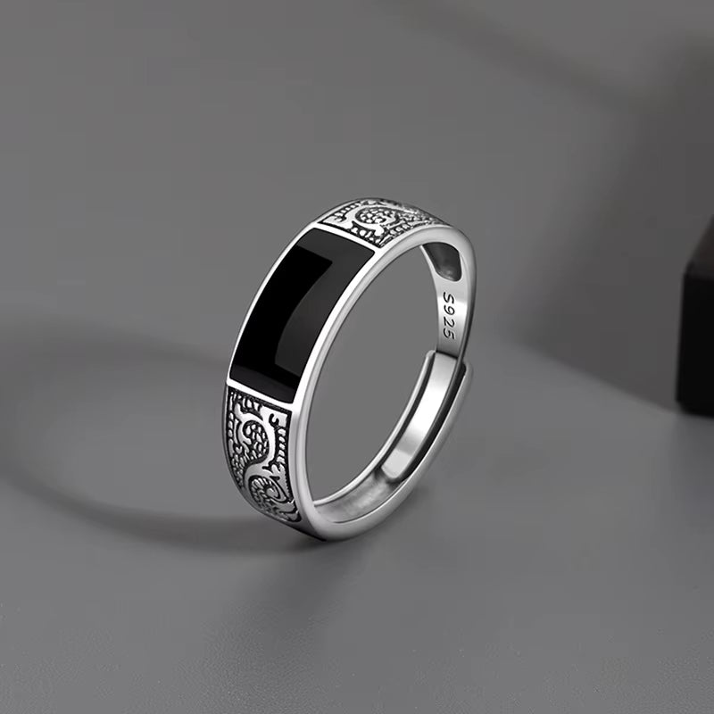Dragon Pattern Adjustable Ring for Men ( Standard Delivery )