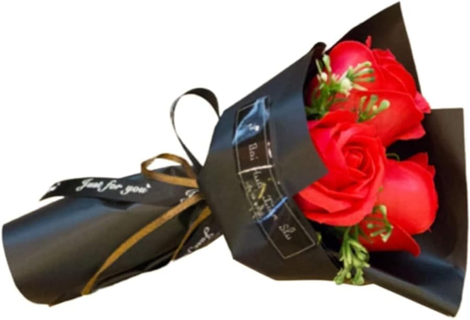 3 Heads Red Artificial Rose Flower( Usa Express )