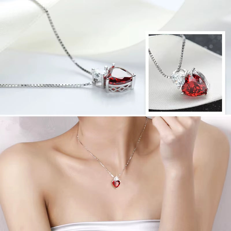 Zircon Heart Necklaces ( Standard Delivery )