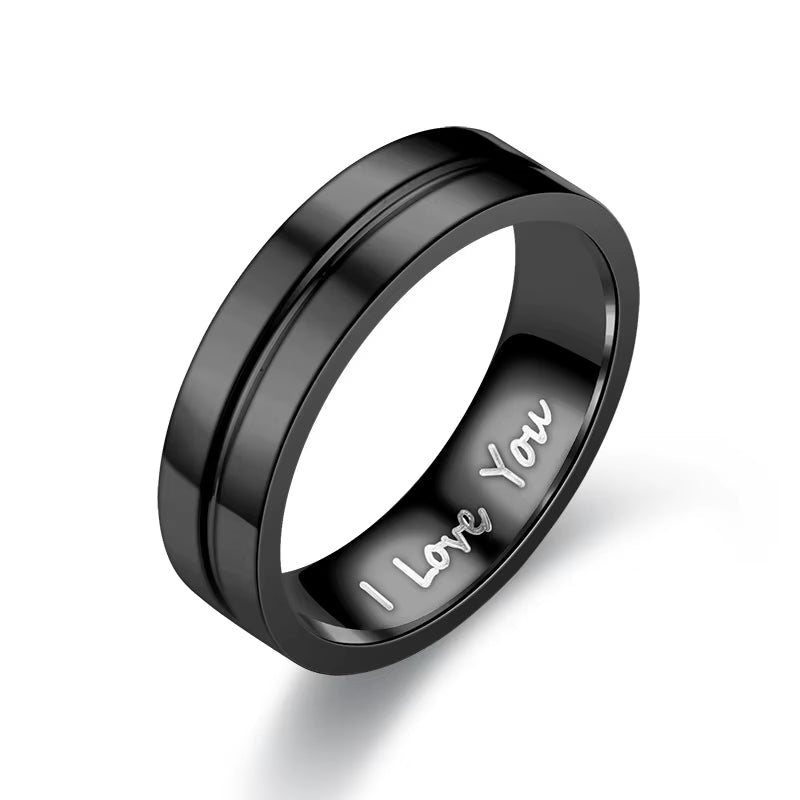 Fashion Stainless Steel Couple Rings for Men ( Standard Delivery )