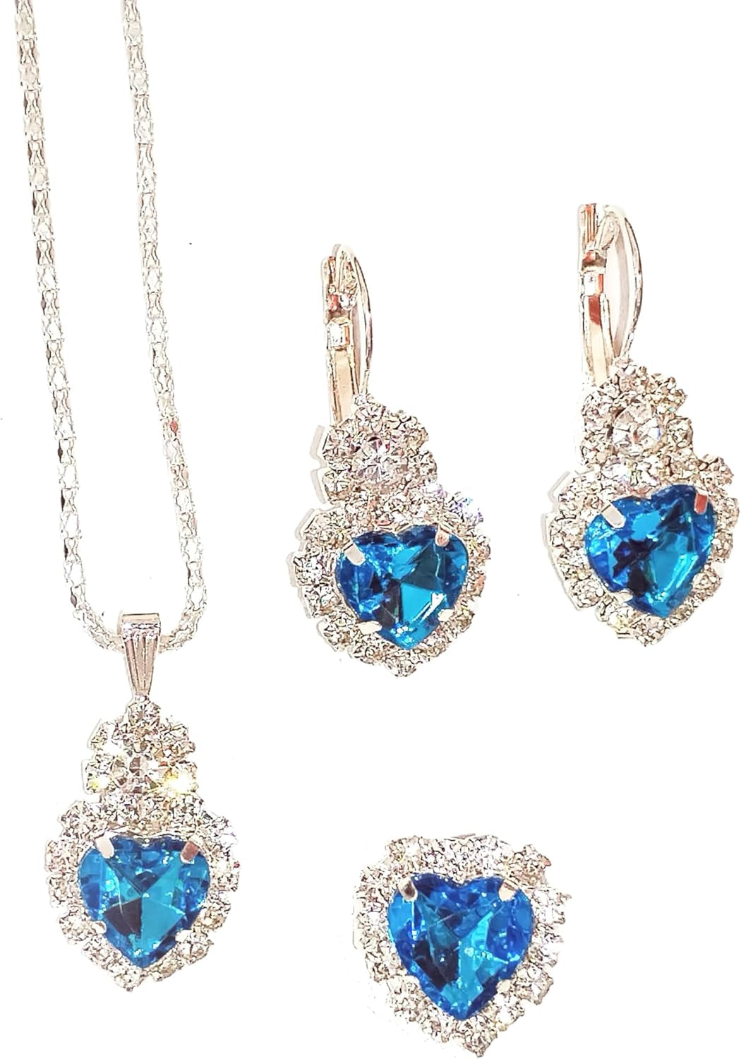 Jewelry Set for Women Love Heart Alloy ( Usa Express )