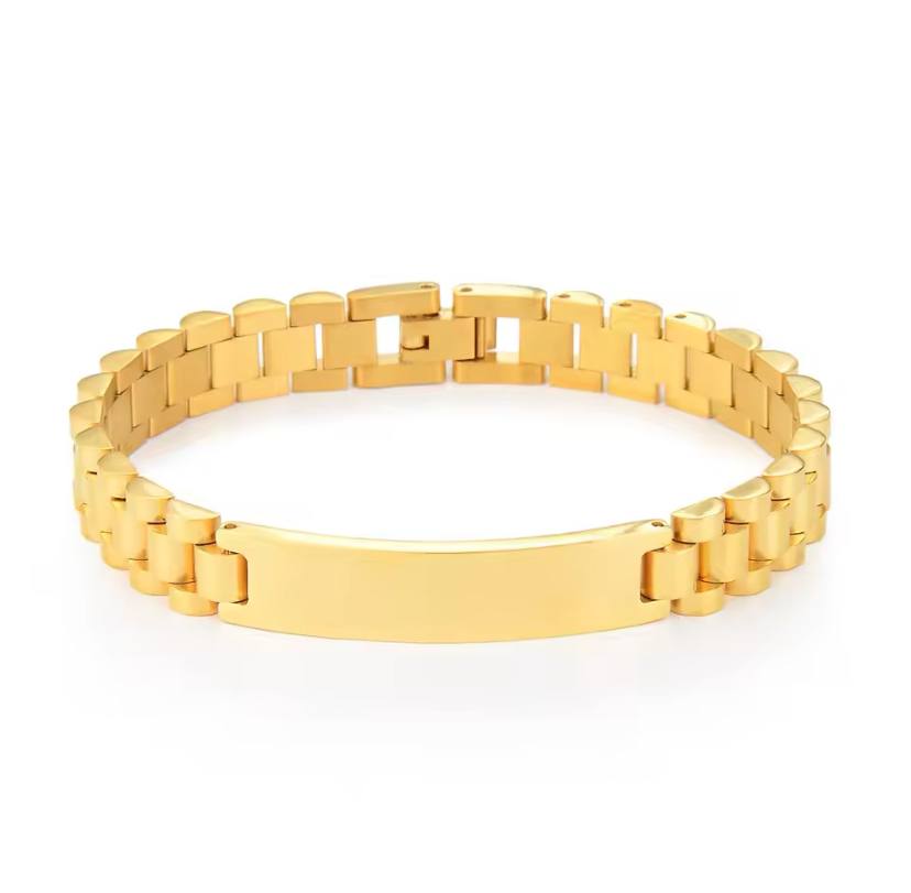 Customized Text Men Stainless Steel Bracelet ( Standard Delivery )