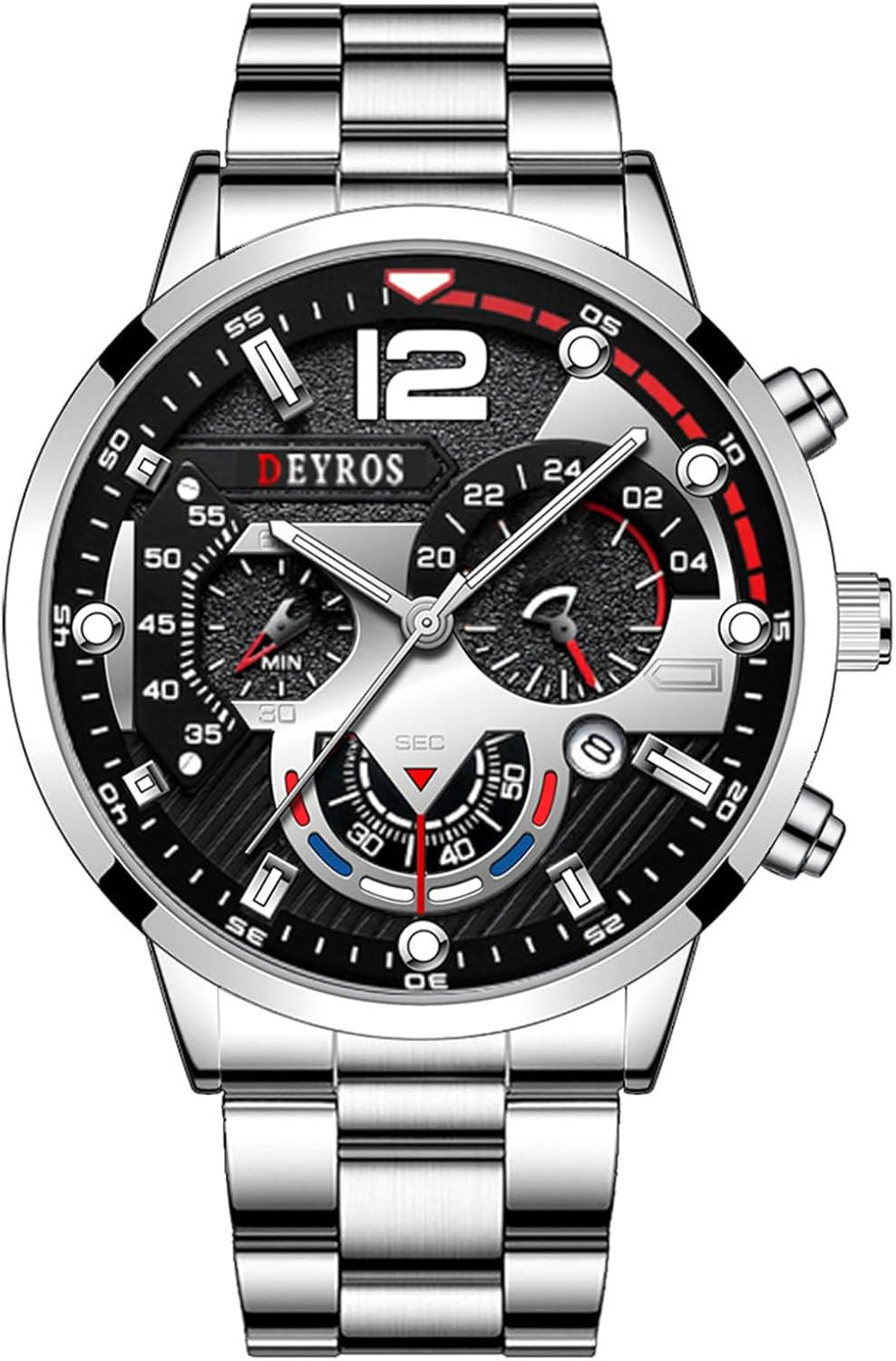 Waterproof silver Luminous Wristwatch for Men ( Usa Express )
